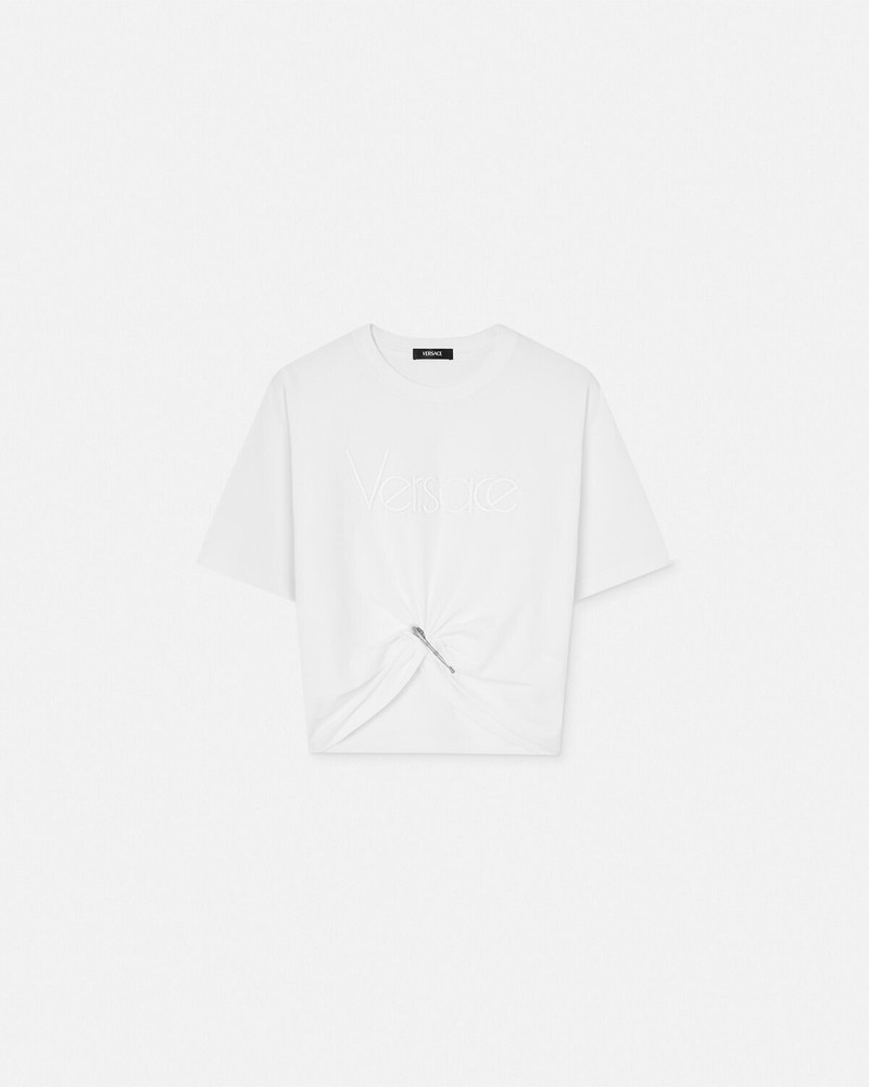 1978 Re-Edition Logo Safety Pin Crop T-Shirt - 1