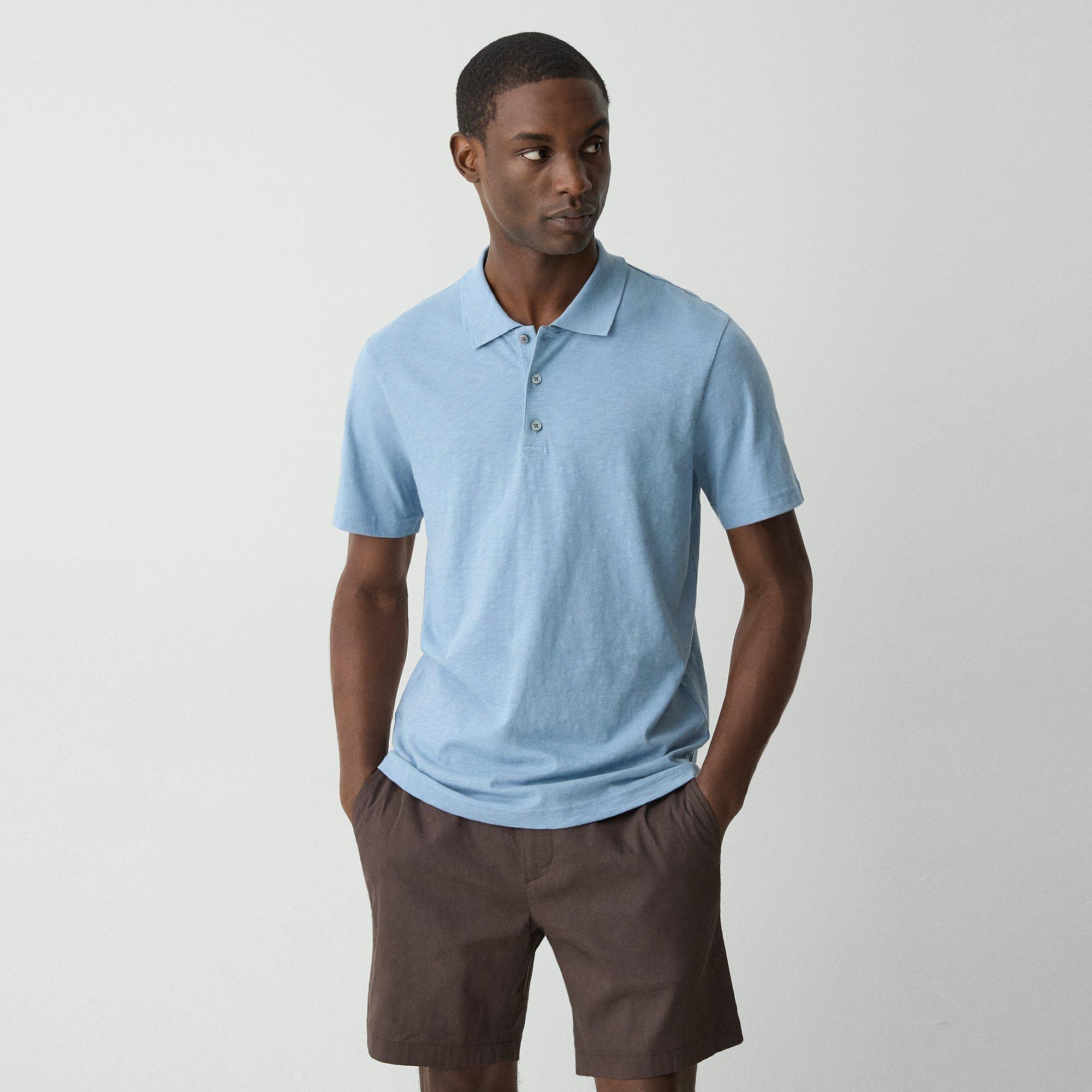 Bron Polo Shirt in Cosmos Slub Cotton - 2