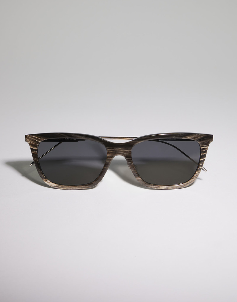 Sartorial Sunset horn and titanium sunglasses 1