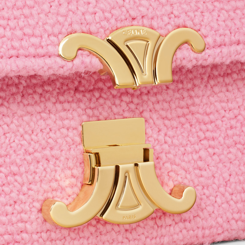 CHAIN SHOULDER BAG triomphe in Bouclette Textile & Calfskin 5