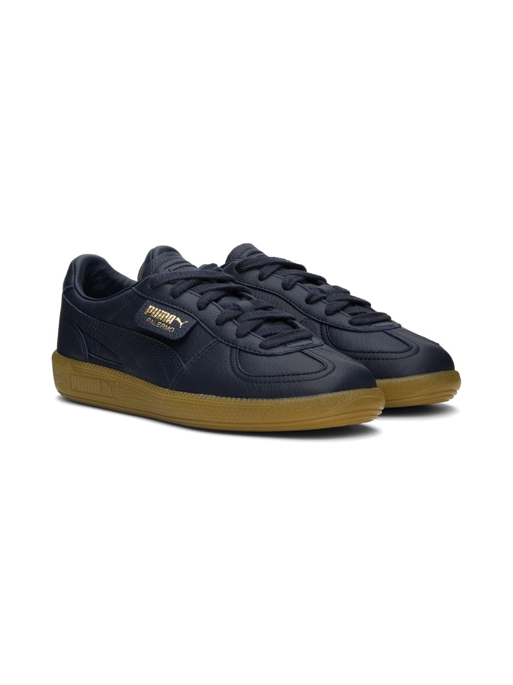 Navy Palermo Leather Sneakers - 4