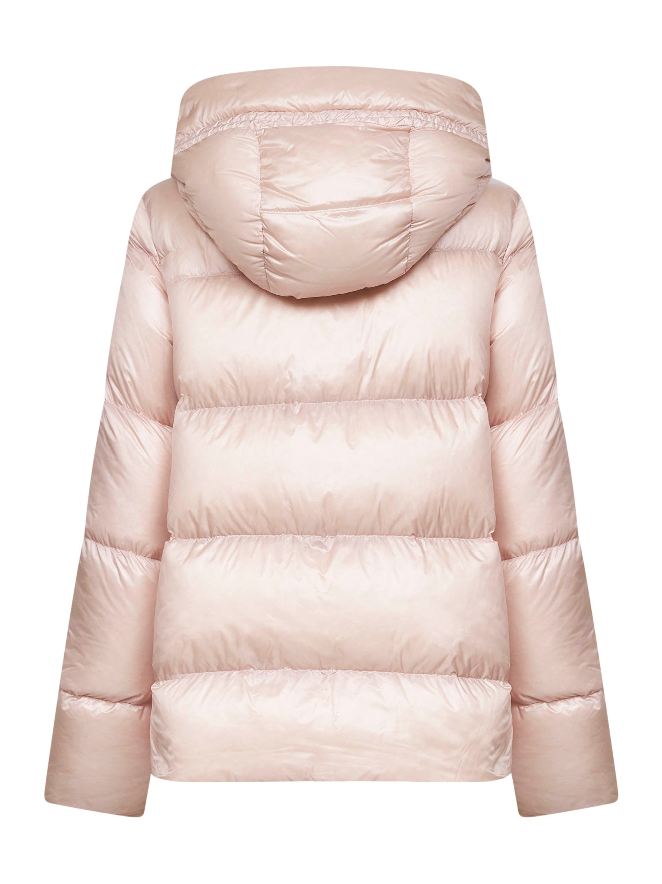 Pink Serittes short hooded down jacket - 2