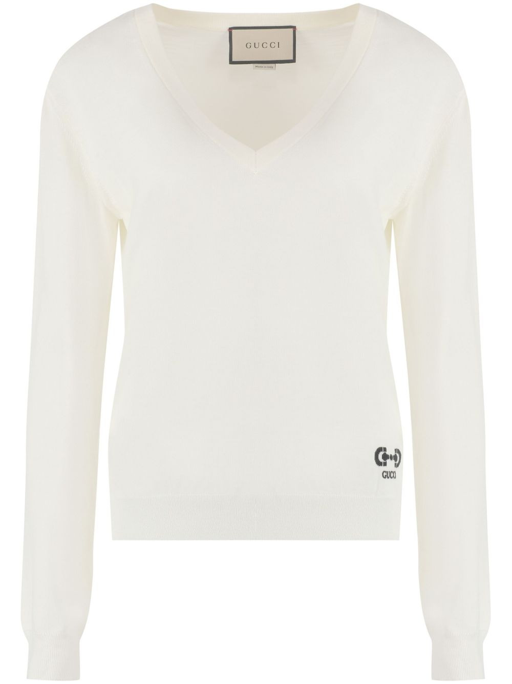 GG V-neck wool jumper - 1
