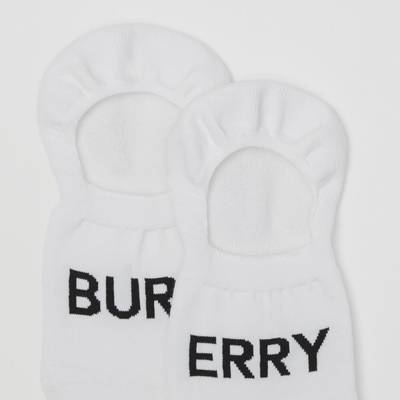 Burberry Logo Intarsia Cotton Blend Sneaker Socks outlook