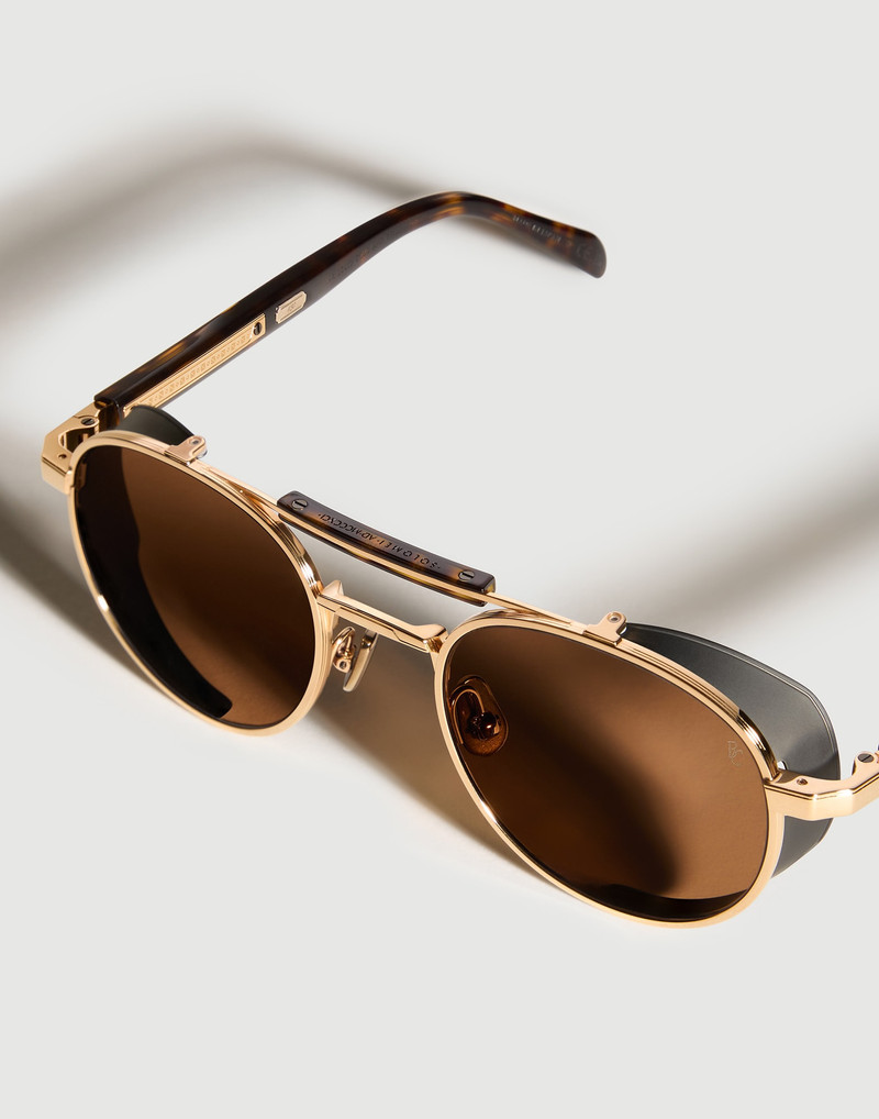 Goldcraft Futura 18k solid gold sunglasses with polarized lenses 3