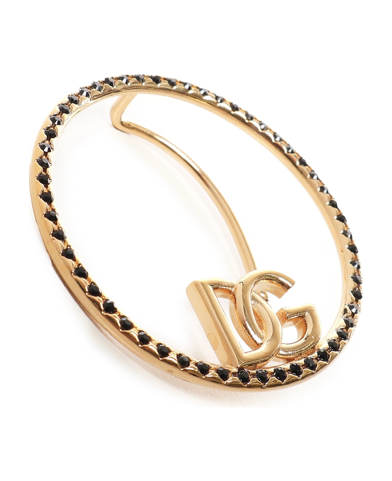 Logo And Rhinestone Ear Cuff Earrings - 3