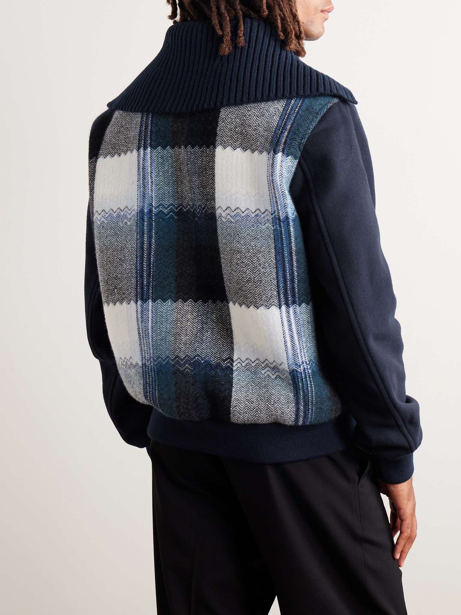 Checked Wool Bomber Jacket - 4