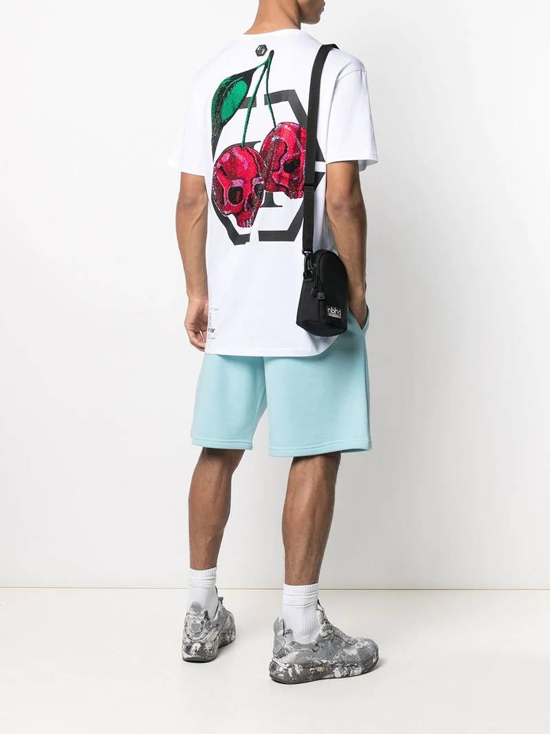 PHILIPP PLEIN cherries logo-print T-shirt outlook