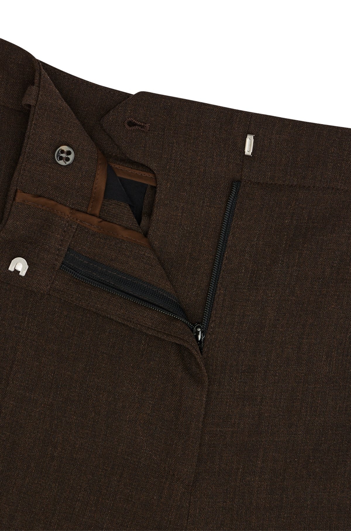 RELAXED-FIT, WIDE-LEG WOOL TROUSERS WITH SKIRT EFFECT - 6