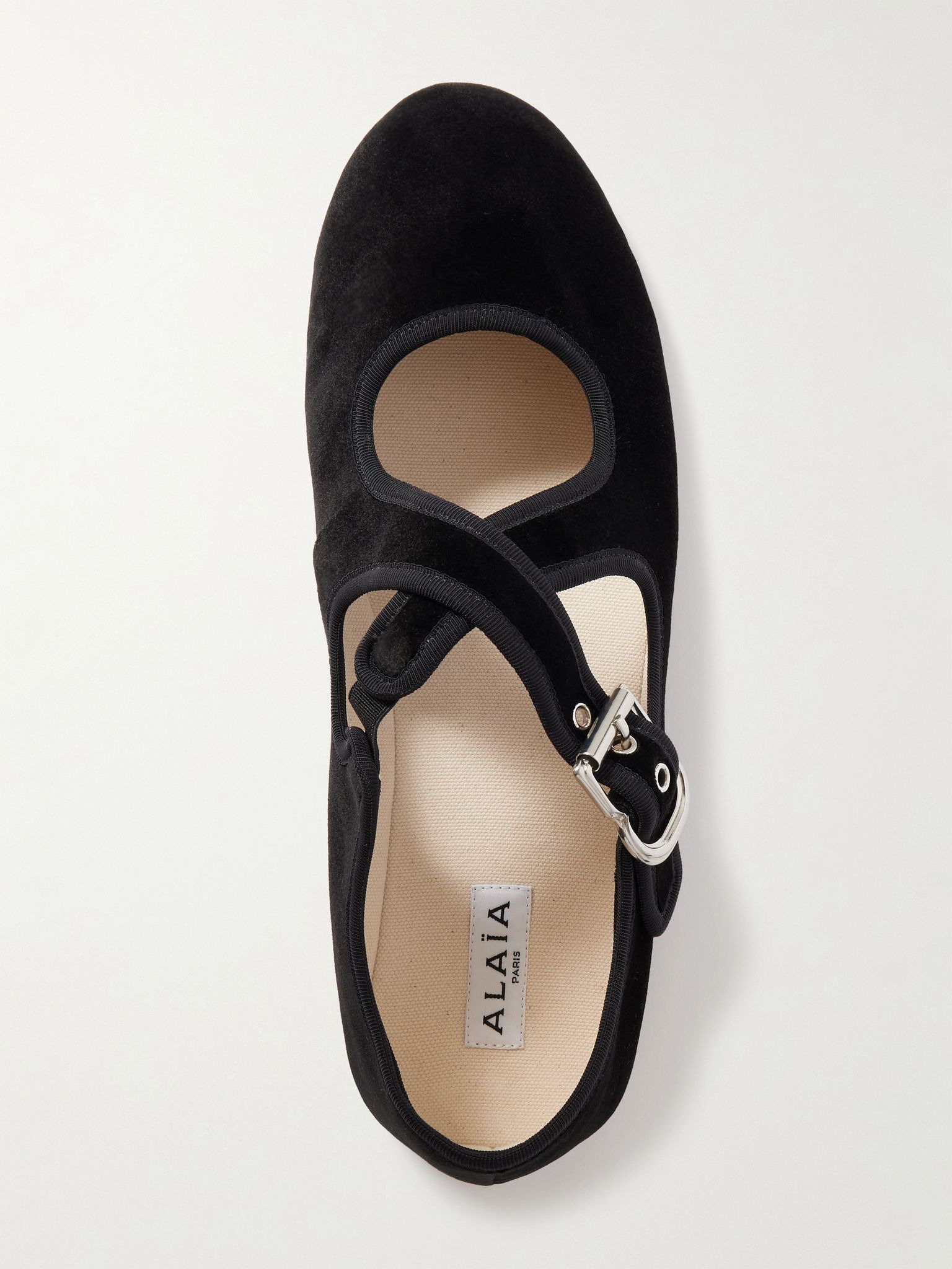 Criss Cross velvet ballet flats Black - 5