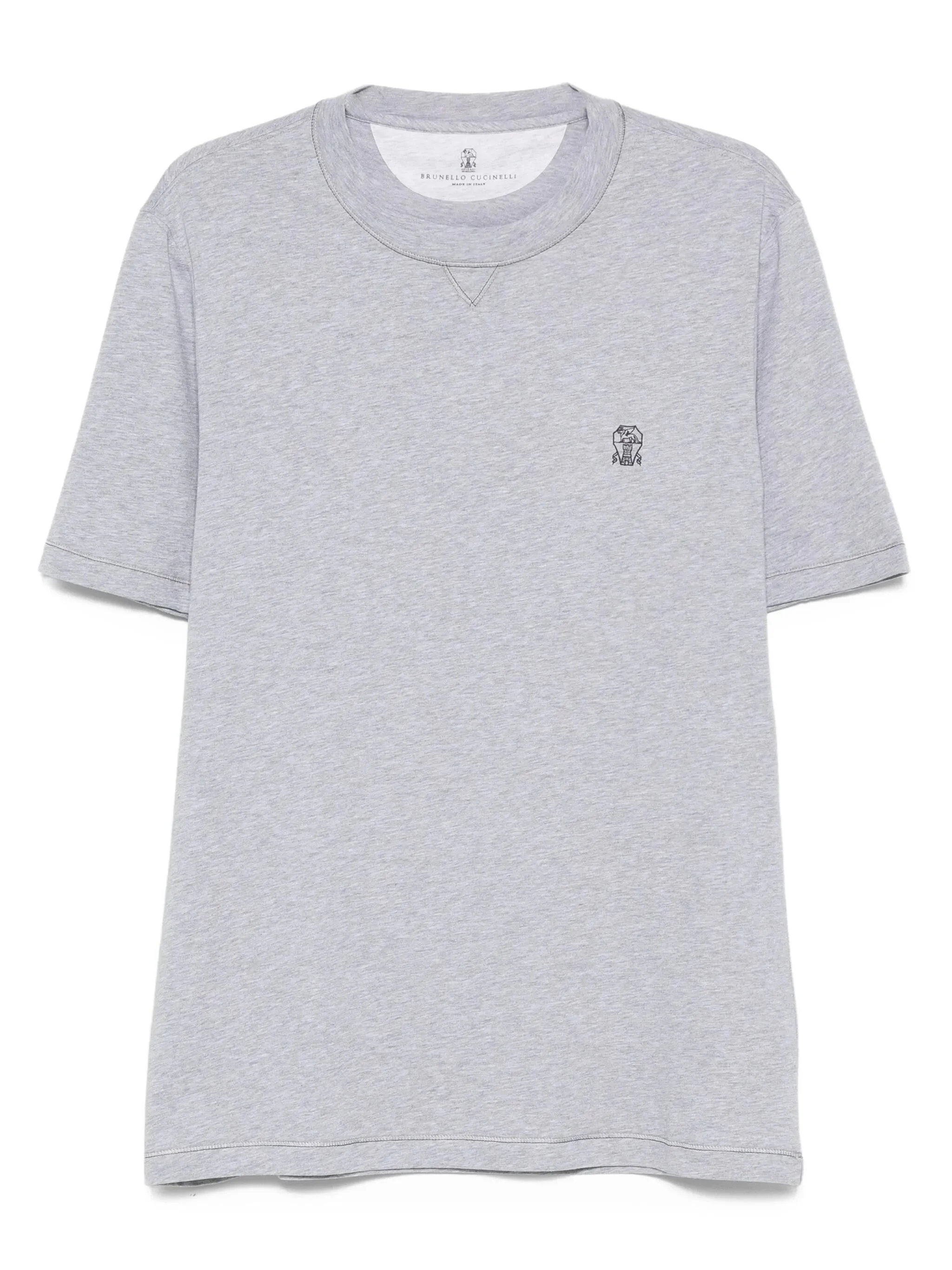 Brunello Cucinelli Embroidered Cotton T-shirt - 1