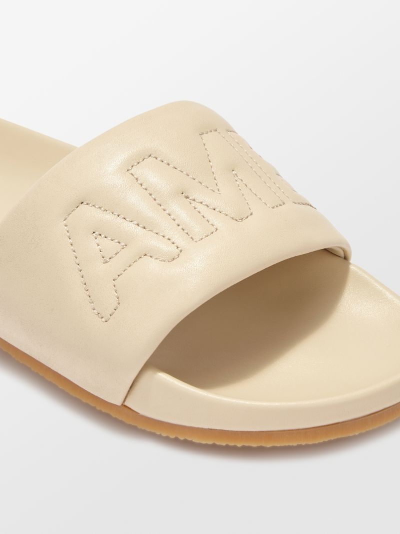 QUILTED LEATHER SLIDER - 5
