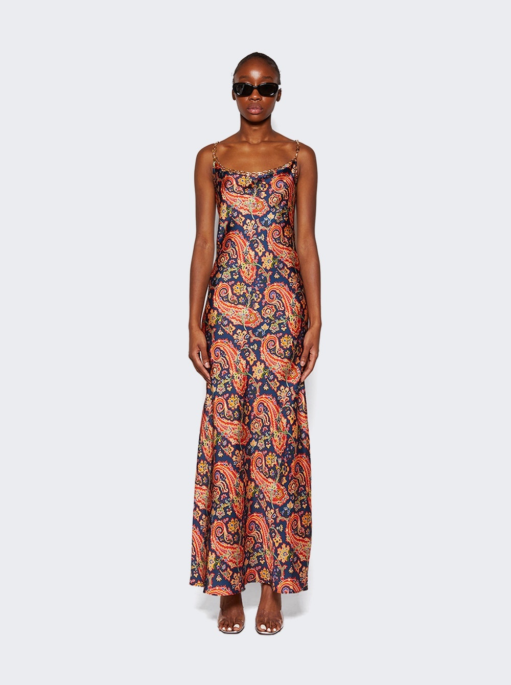 Dress With Signature Eight Chain Cachemire Navy - 3