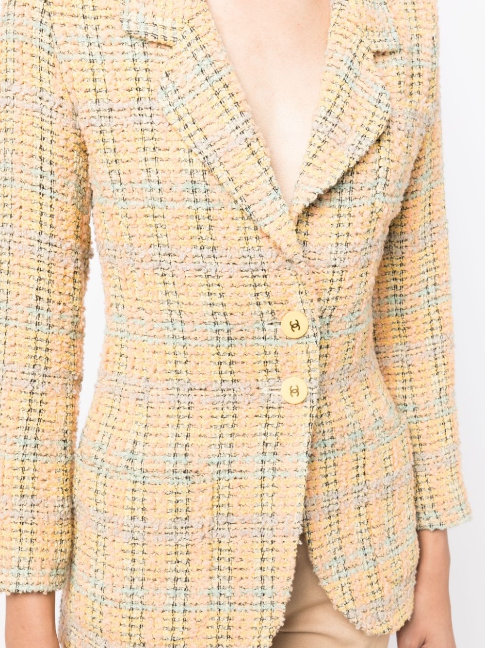 1994 single-breasted tweed jacket - 5