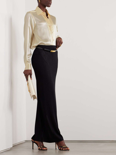 TOM FORD Pleated silk shirt outlook