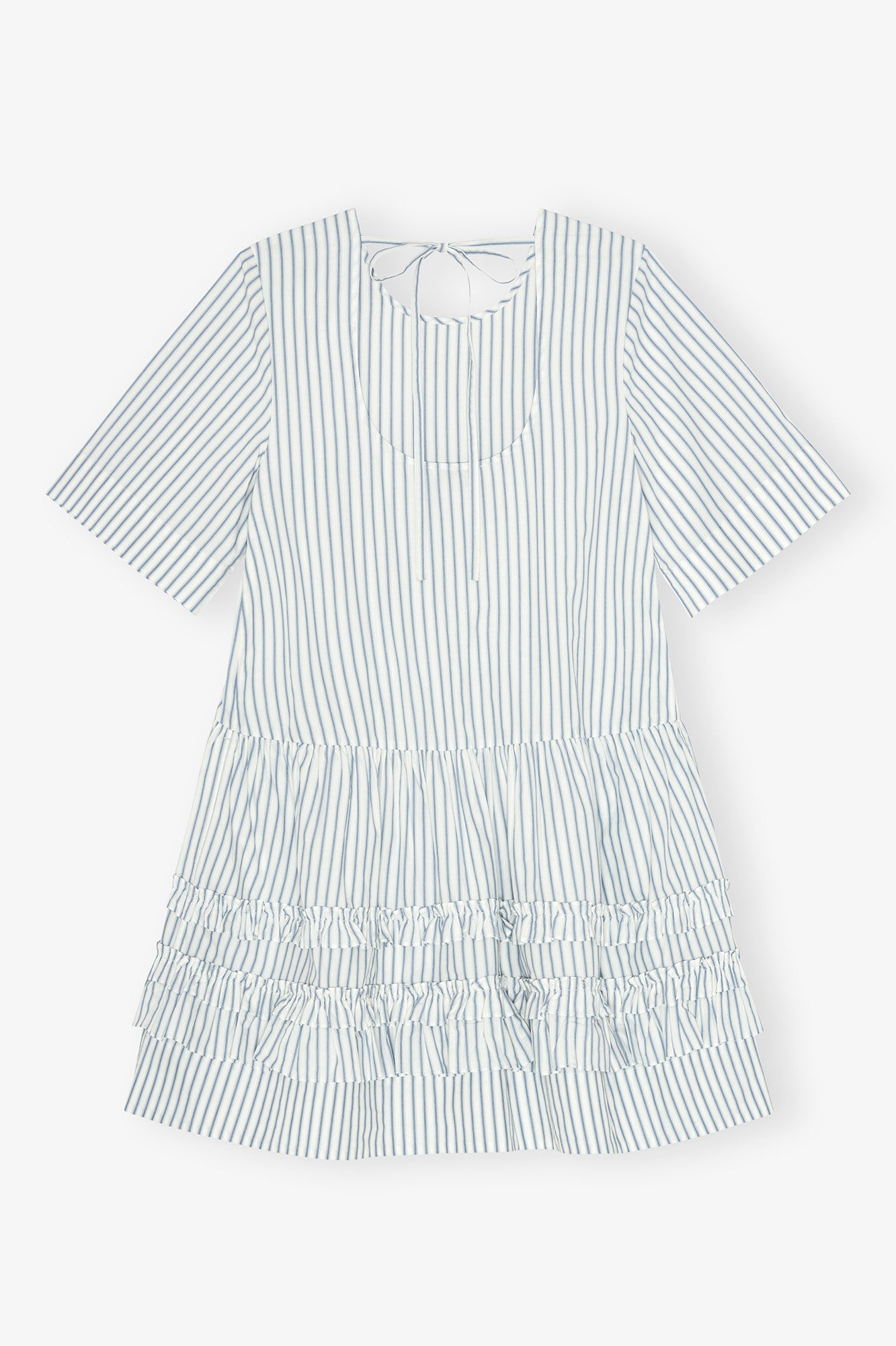 STRIPED ORGANIC COTTON MINI DRESS - 6