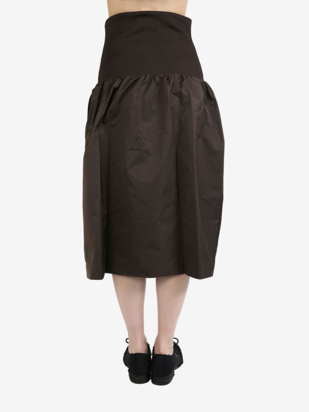 shirred high-waisted skirt - 3