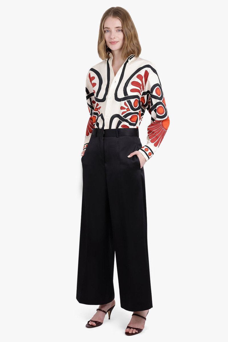 Jil Sander TWILL WIDE LEG TAILORED TROUSERS | BLACK outlook
