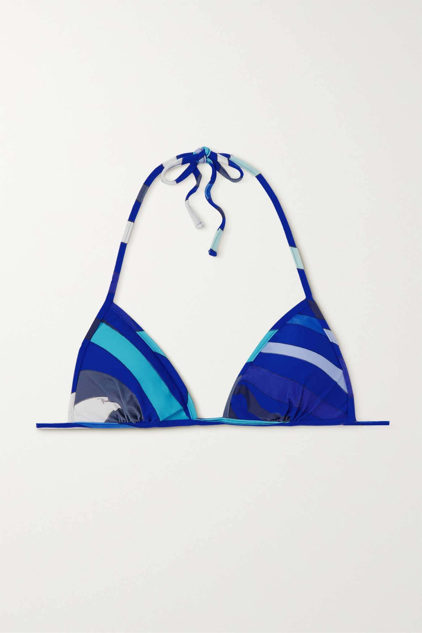 Printed triangle bikini top - 1