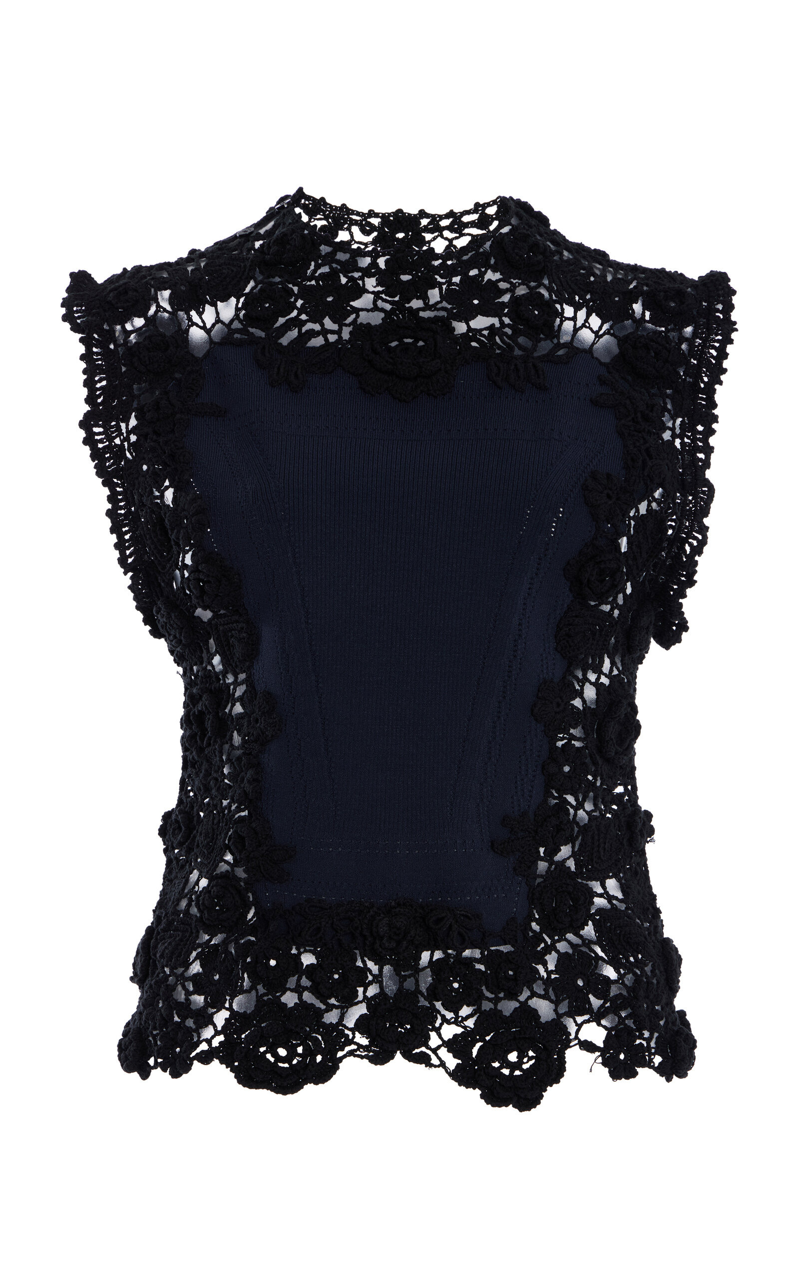 Gigi Floral Embroidered Tank Top navy - 1