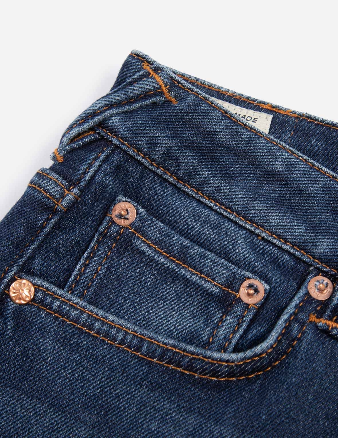 BROCADE KAMON AND LOGO BOOT CUT JEANS - 9