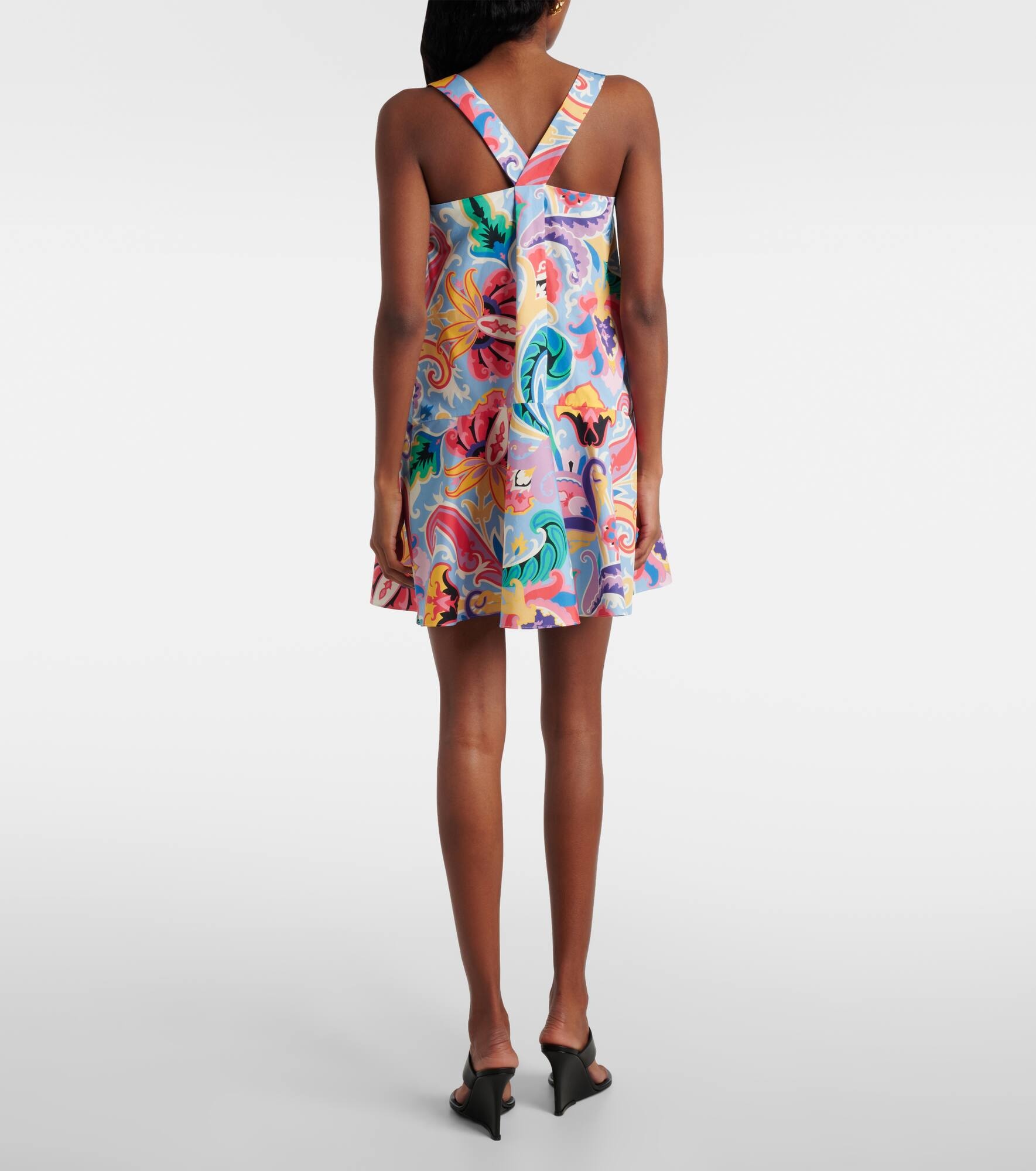Printed cotton minidress - 3