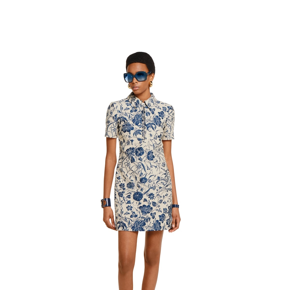 Flora cotton bouclé jacquard dress - 3