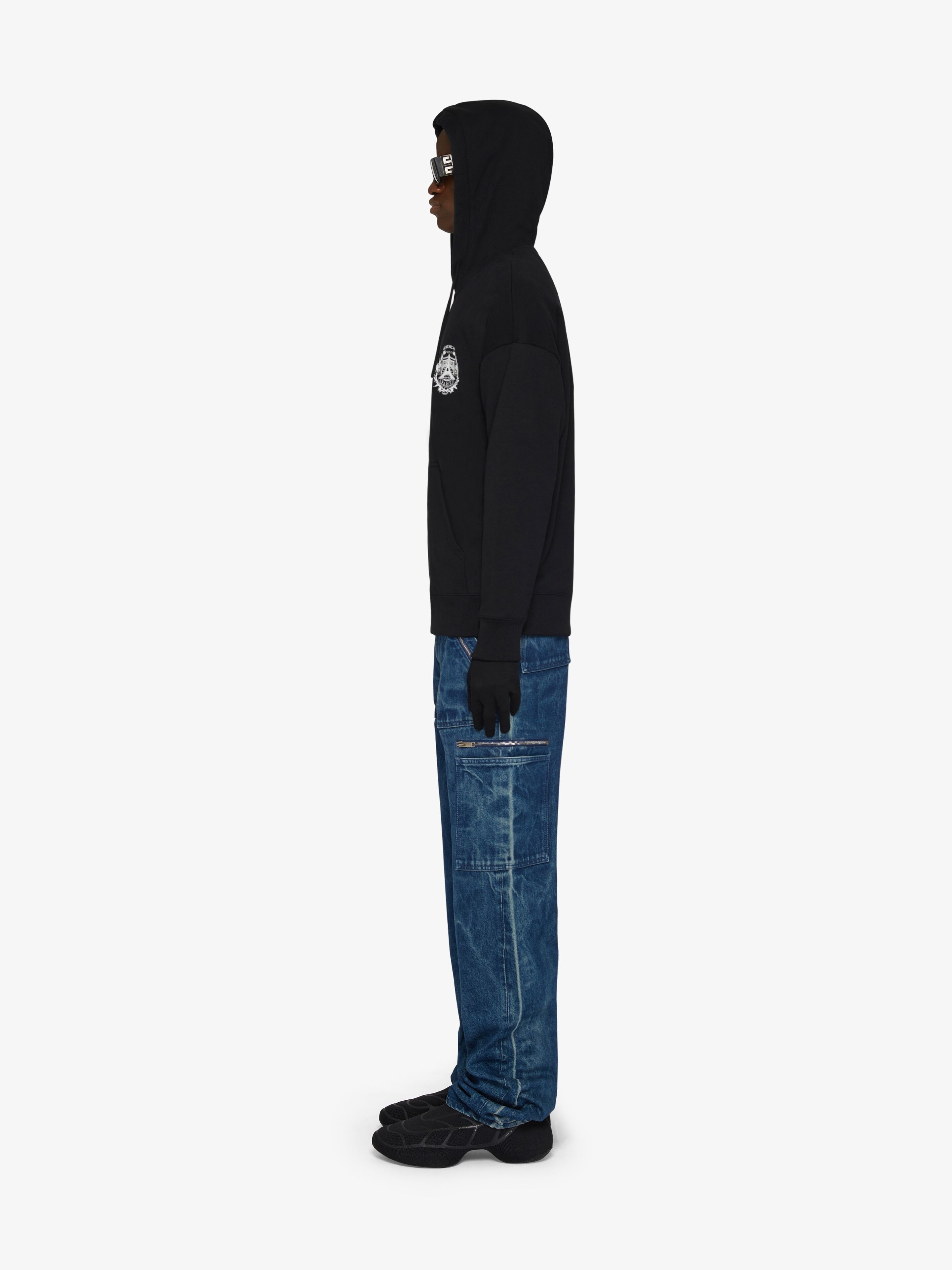 SLIM FIT ZIPPED HOODIE GIVENCHY CREST - 3