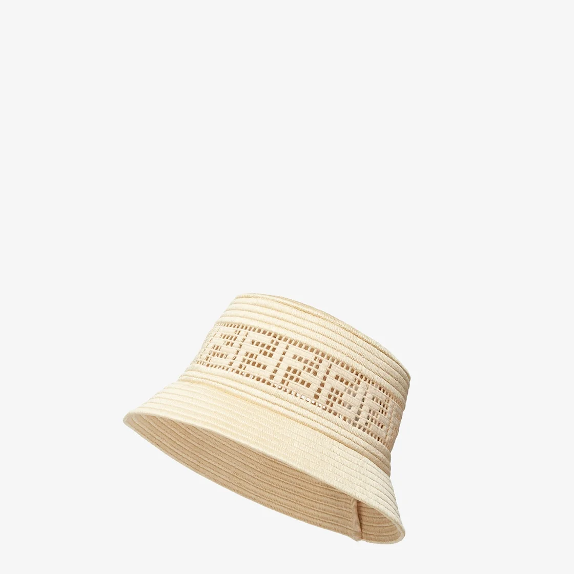 Hat Beige raffia bucket hat - 1