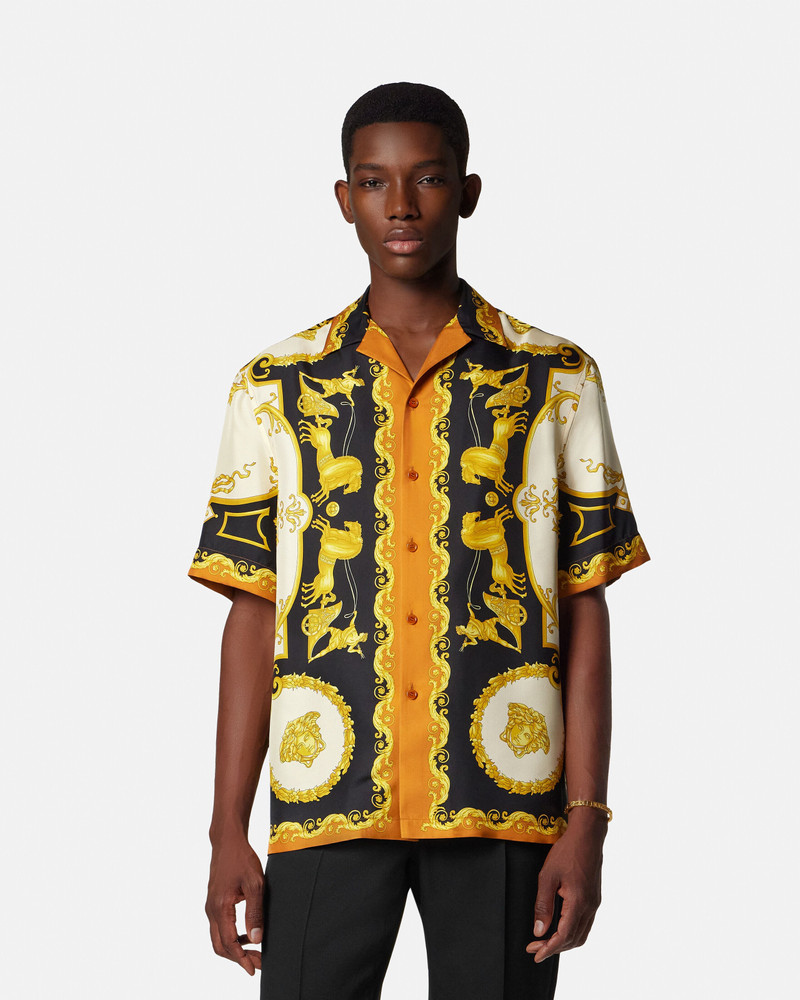 Printed Silk Twill Regular Shirt 4