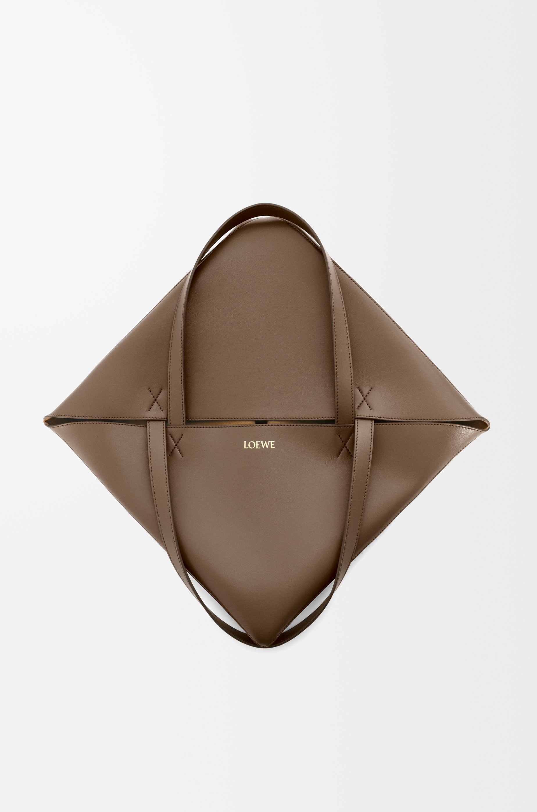 Large Puzzle Fold Tote in shiny calfskin - 6