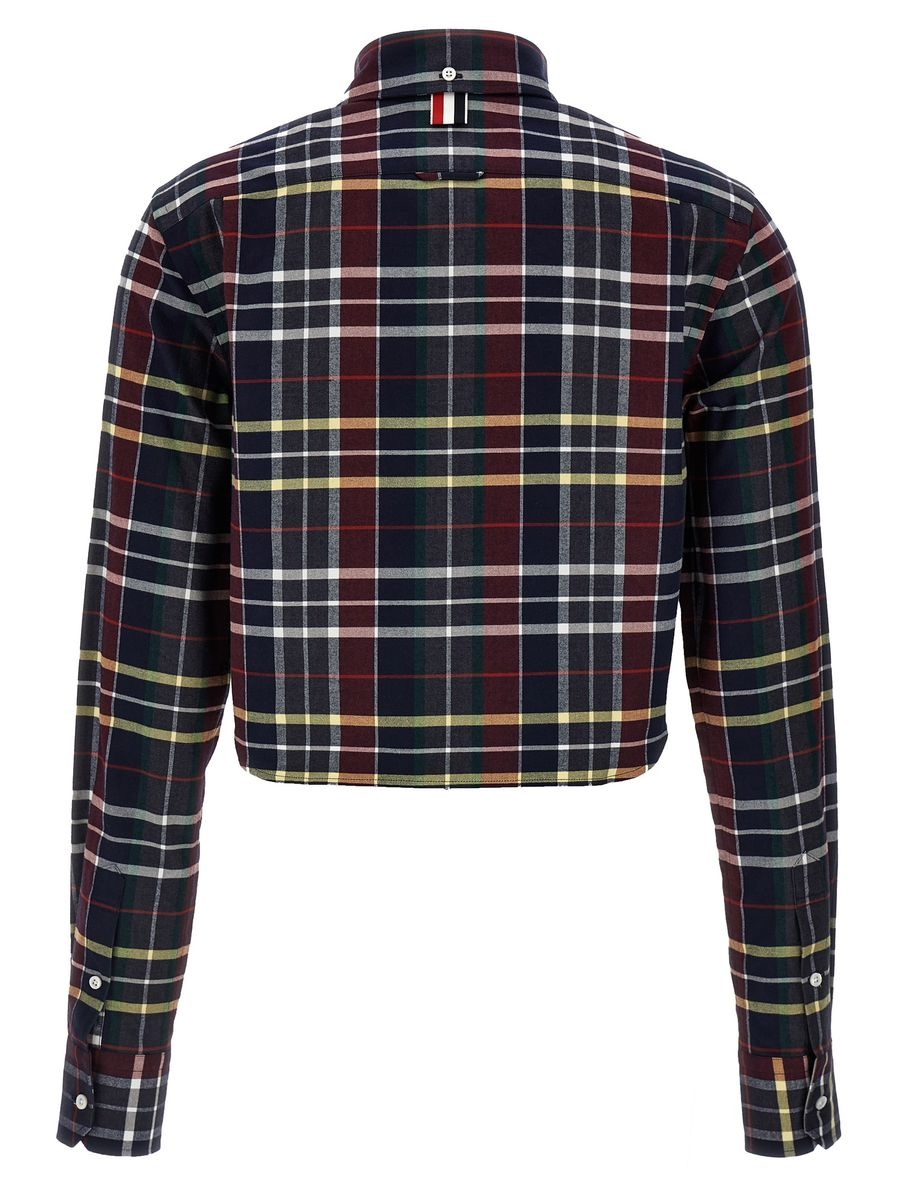 Thom Browne Tartan Cropped Shirt - 2