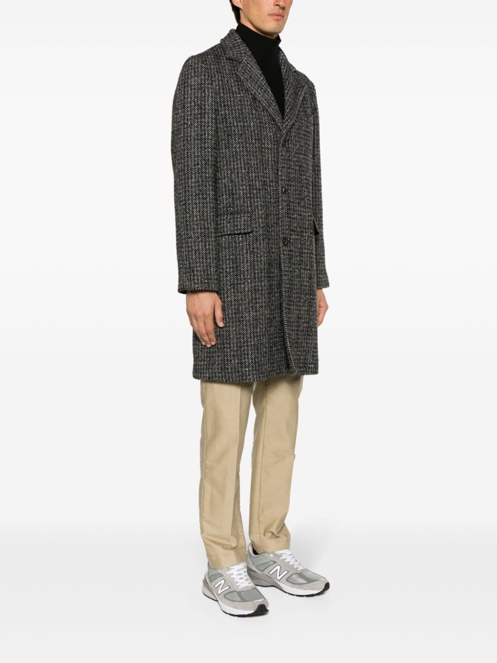 Franz single-breasted bouclé coat - 3