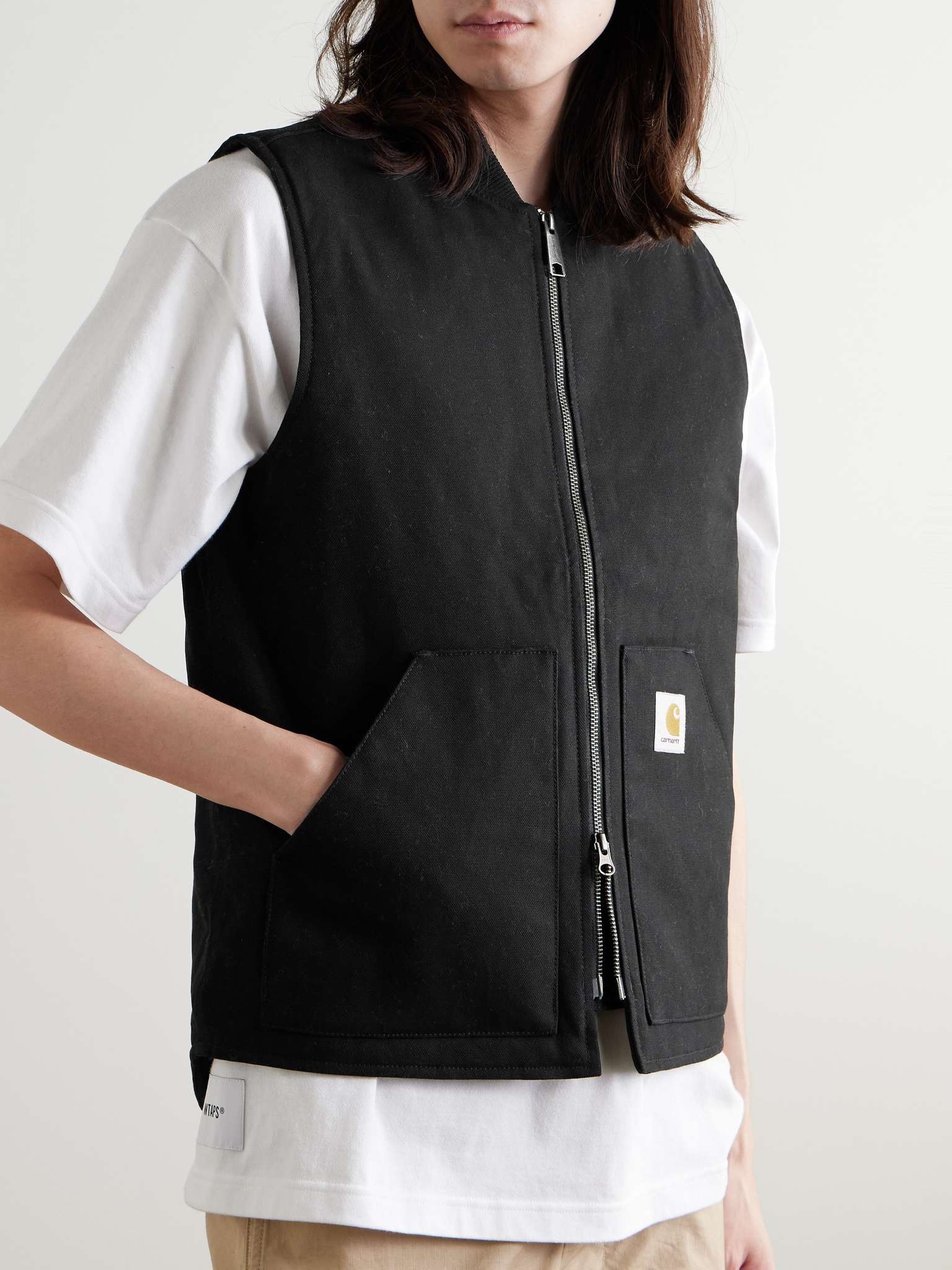 Logo-Appliquéd Cotton-Canvas Gilet - 4