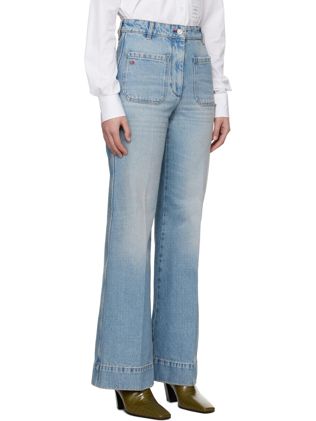 Blue Alina High Waisted Jeans - 2