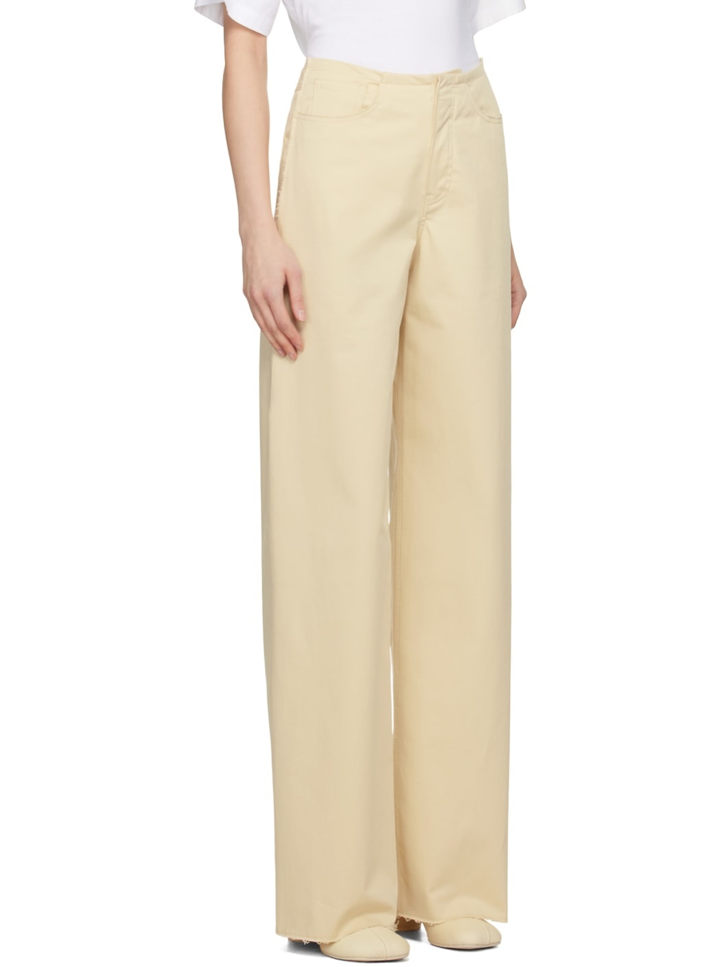 Yellow Five-Pocket Trousers - 2