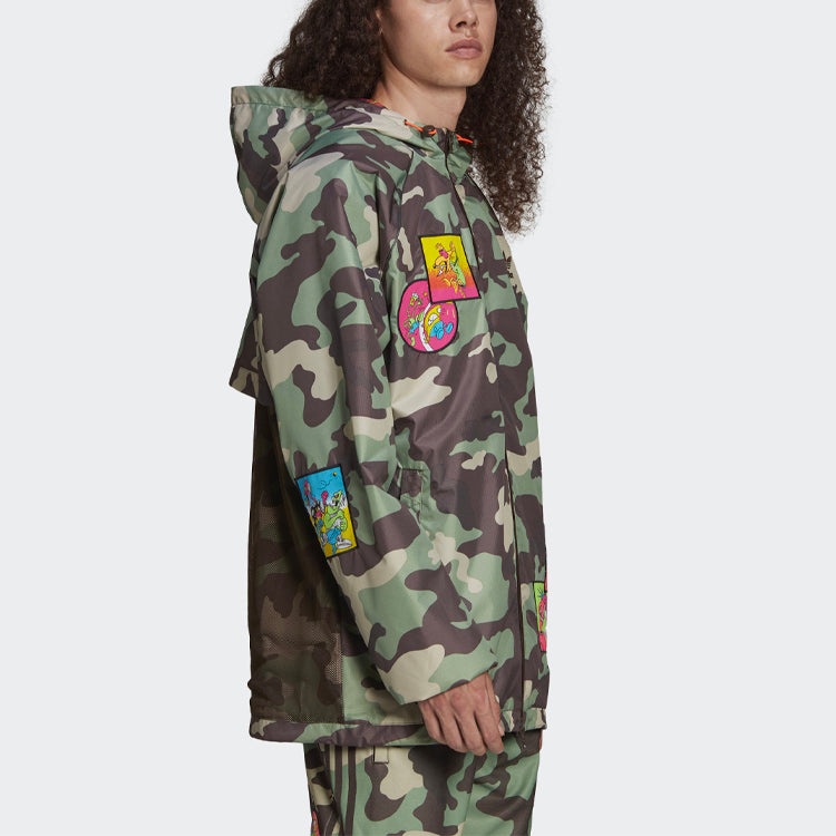 adidas originals x JEREMY SCOTT Crossover Casual hooded Camouflage Jacket Green H53375 - 6