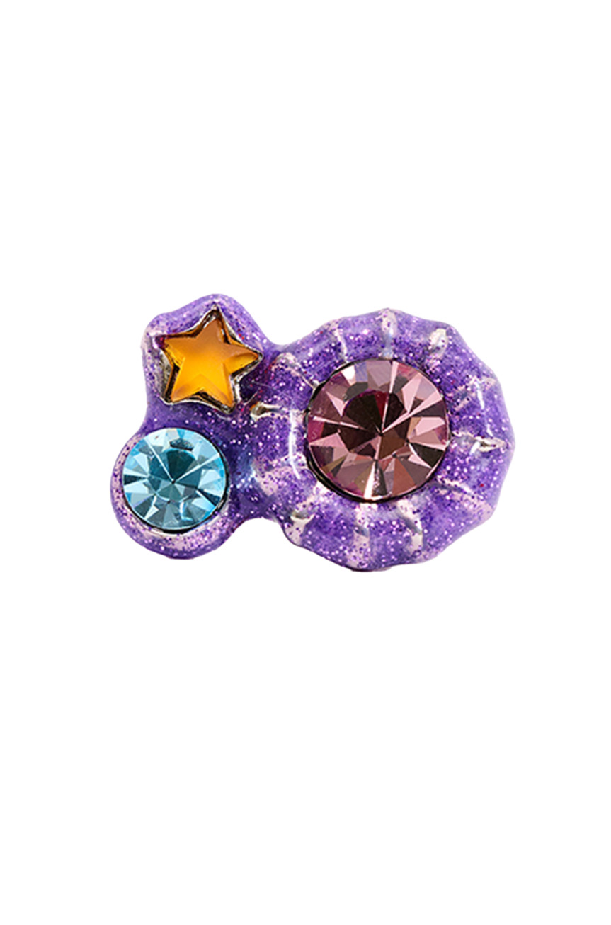 GLITTER LILAC CANDY GEM RING - 1