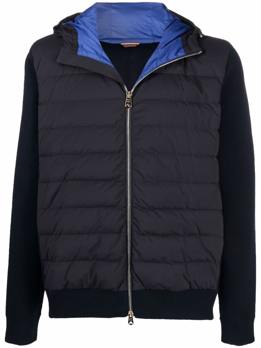 contrast-panel padded jacket - 1