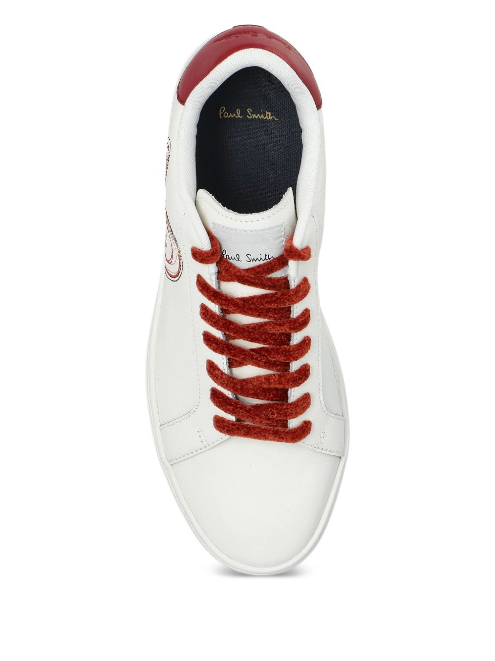 heart-print leather sneakers - 3