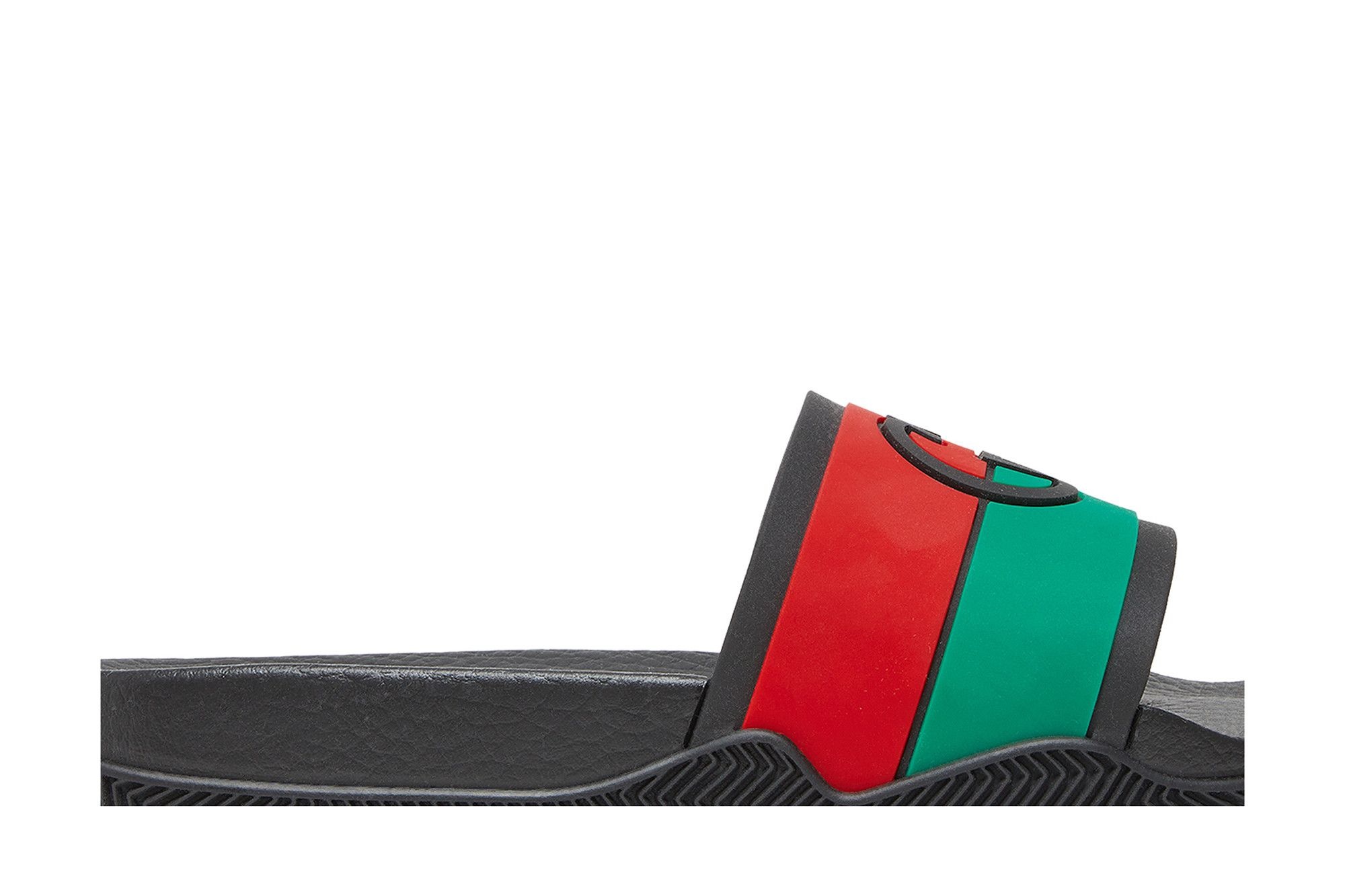 Gucci Slide 'Interlocking G - Black Red Green' - 2