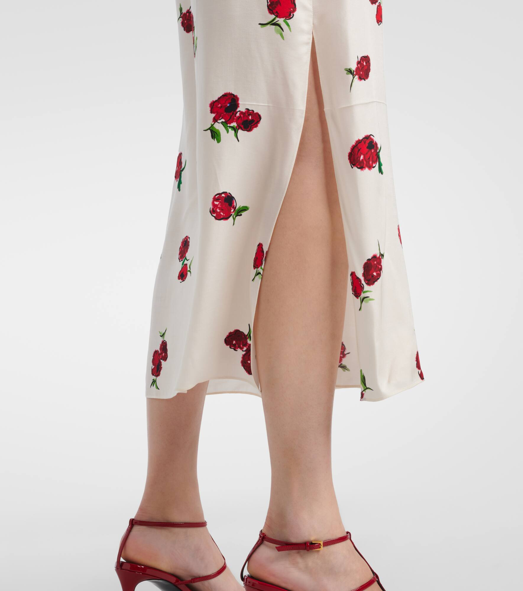 Sicily printed twill slip dress - 5