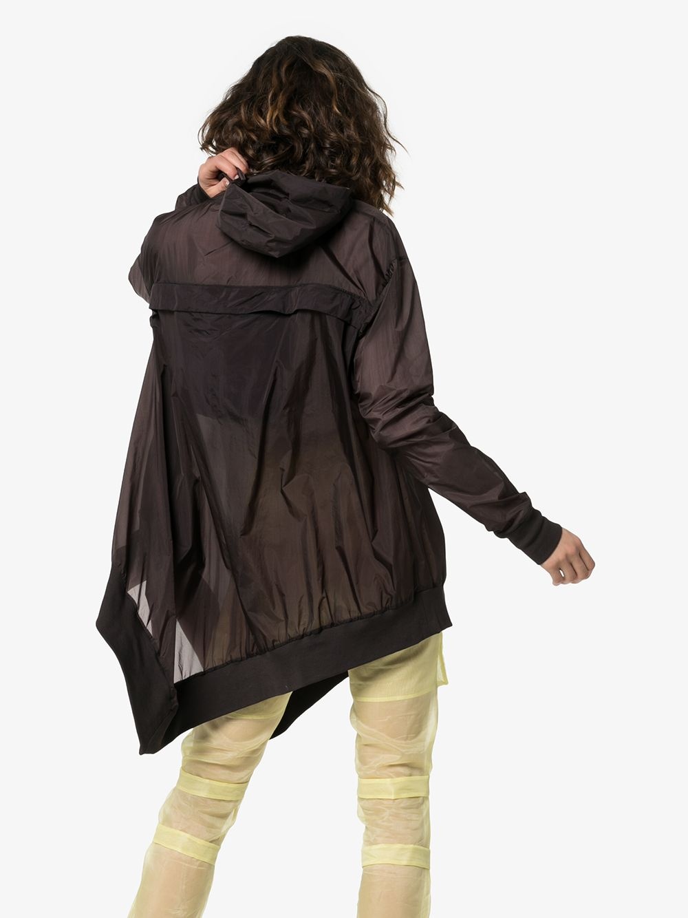 asymmetric open-side hoodie - 4