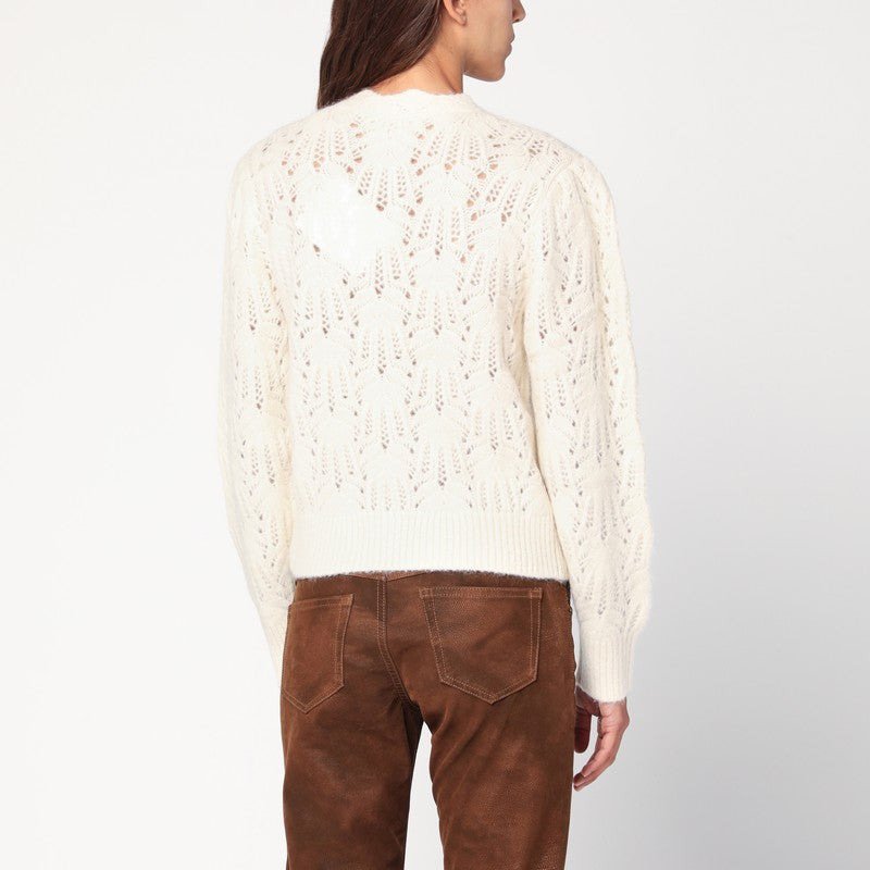 Isabel Marant Étoile Openwork Écru Alpaca-Blend Cardigan Women - 2