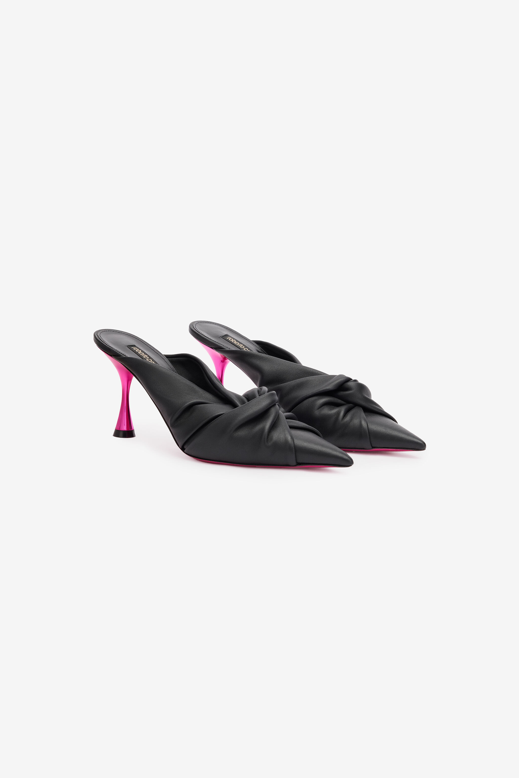 Leather Mules With Knotted Detail - 2