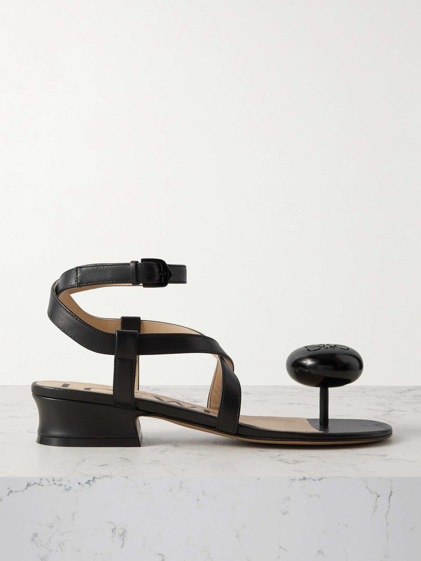 + Paula's Ibiza Calle Pebble embellished leather sandals - 1