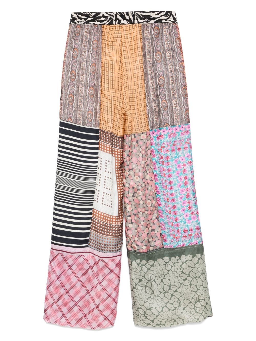Regenerated silk-scarves trousers - 2