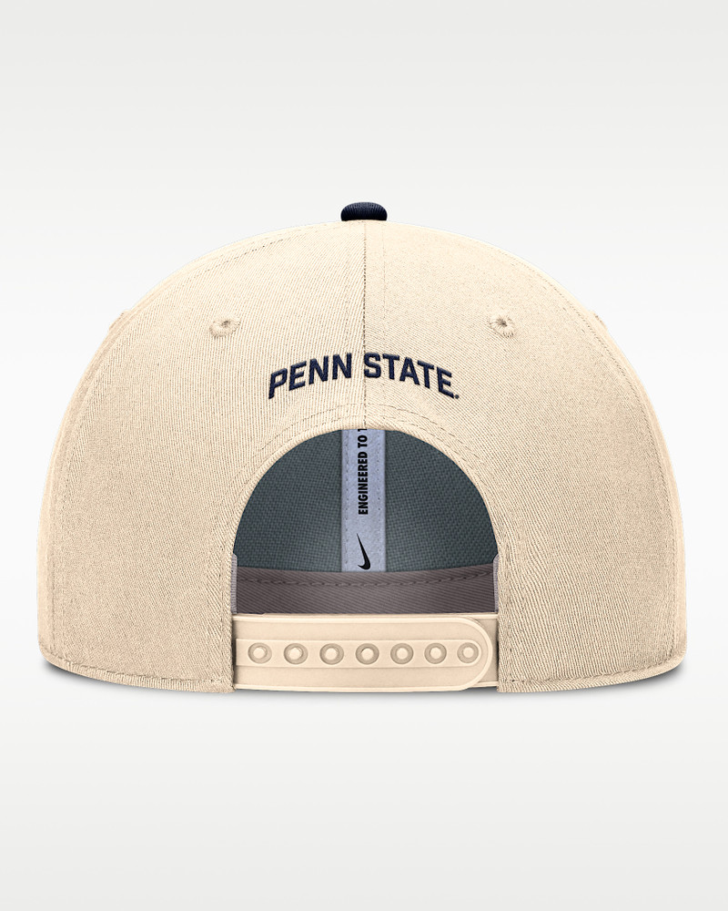 Nike Penn State Primetime Rise Men's Nike Dri-FIT College Trucker Adjustable Hat outlook