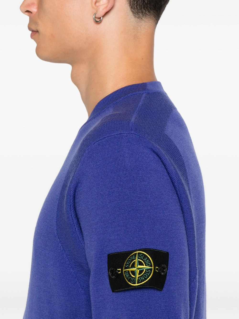 crew-neck logo-patch sweater - 5