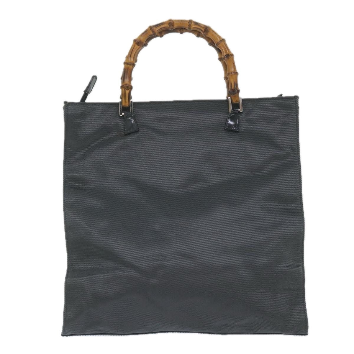 GUCCI Bamboo Hand Bag Canvas Gray 001 1095 001 1095 - 2